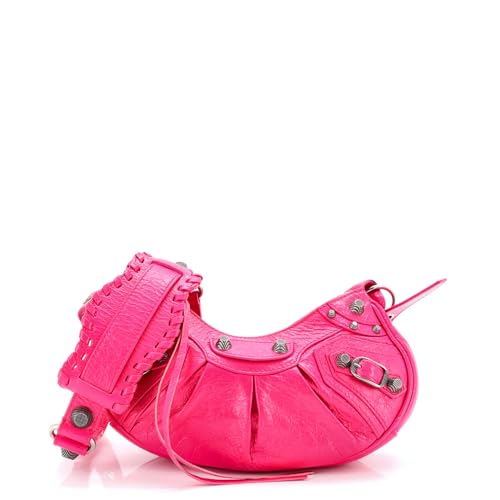 Balenciaga, Pre-Loved Le Cagole Giant Studs Shoulder Bag Leather XS, Pink