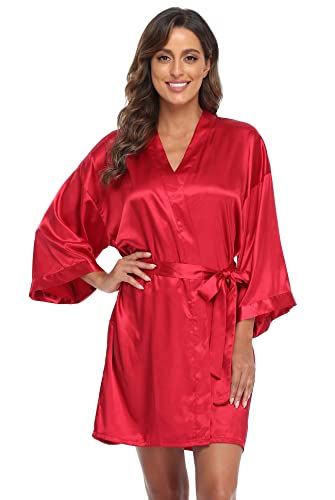 Image of Super Shopping-zone Women's Pure Bride Robes Embroidery Bridesmaid Robes Bridal Party Kimono Robe Wedding Sleepwear