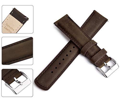 Image of Ritche Christmas Gift Quick Release Leather Watch Bands Genuine Watch Straps for Men Women Top Grain Leather Watch Strap, White Elephant Gifts, Stocking Stuffers for Men, Father's Day gifts