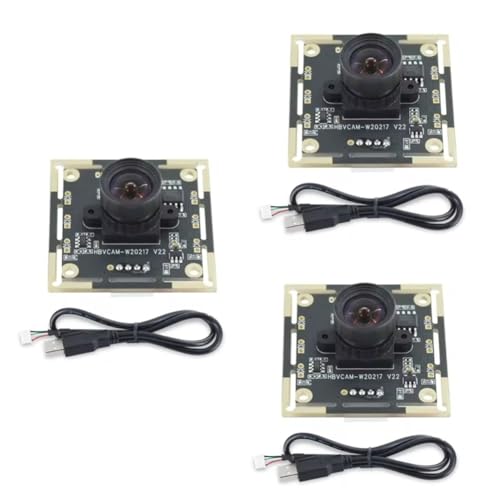Avrpqiwy 3 個のカメラ モジュール 100 度 9732、3 メートル ケーブル付き 1280x720 30fps、DIY Autodarts.Io 用、USB ドライブ無料