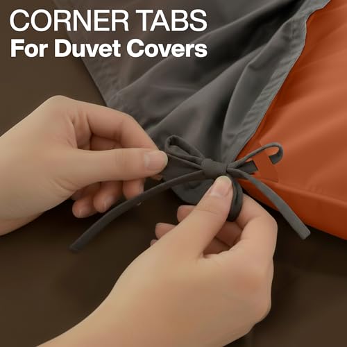 Image of Utopia Bedding Queen Comforter Duvet Insert, Quilted Burnt Orange Comforter with Corner Tabs, Box Stitched Down Alternative Comforters Queen Size 88 x 88 inches