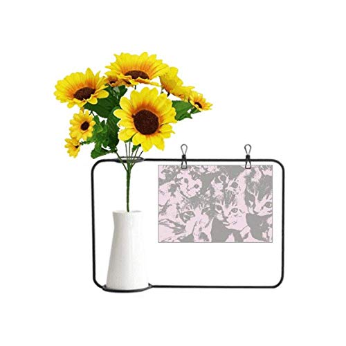 Poster tendance pour chat et vases de tournesol artificiels avec carte cadeau animaux - 2
