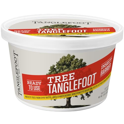Image of Tree Tanglefoot Tree Banding Gum - 15oz Sticky Coating for Tree Wraps - Long-Lasting, Non-Drying Adhesive Barrier Formula - Weather-Resistant, Made in USA