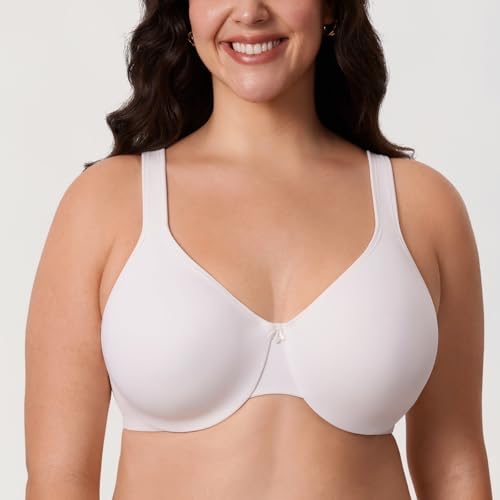 Image of DELIMIRA Women's Minimizer Plus Size Underwire Bras | Smooth, Full Coverage, Seamless, Tshirt Bra