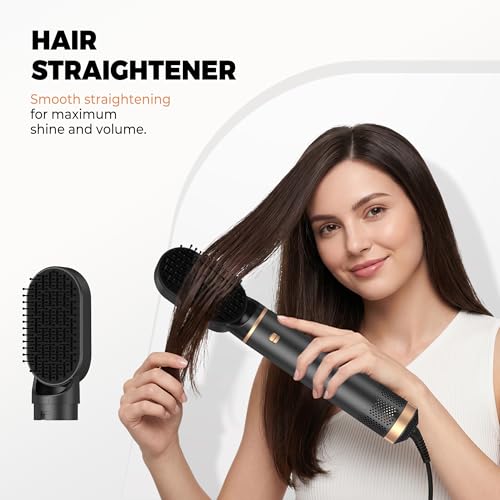 Image of 5 in 1 Blow Dryer Brush, Upgrade Hair Dryer Brush Set Negative Ion Air Styler Curling Wrap Air Curler, Hot Air Brush Curling Iron Hair Styling Tools As A Gift for Straight /Curl /Dry /Smooth