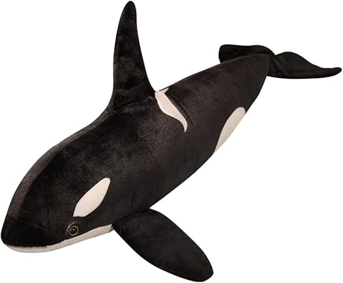 pangcangshu Bonita simulación de ballena asesina de peluche peluche de orca pez tiburón almohada suave para dormir para niños y niñas regalo para