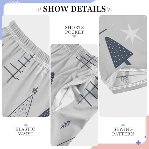 Boys' Pants Christmas New Year Tree Star Long Bottoms Jogger Pants Elastic Waist Trousers with Pockets S-XL4