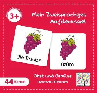 Preisvergleich Produktbild Mein Zweisprachiges Aufdeckspiel (Kinderspiel), Obst und Gemüse, Türkisch