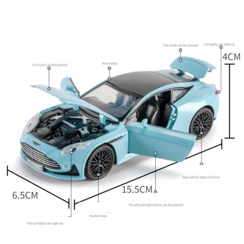 Image of Mashes Diecast Metal Car Toy 1:32 Scale with Openable Doors, Pull Back Action, Light & Sound, Detailed Luxury MPV Model for Kids & Collectors, Premium Gift Toy Car (Aston-Multicolor)
