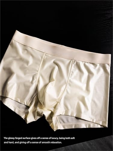 Elegant Silk Men's Ice Silk Underwear, Silky Men's Satin Boxer Briefs Seamless Comfort Satin Underwear3