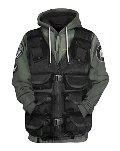 BoerMee Mens British Axis Arthur Knights General Armor Sweatshirt Army  Military Royal Warrior Hero Hoodie (XXXL, StarG)