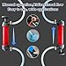 Hand Fuel Pump, Manual Liquid Siphon Pump, Multi-Use Fluid Transfer, Oil, Gasoline, Water, For RV Winterizing, Car Maintenance, Garage, Farm, Mechanic, Includes 2 Hoses, 2 Adapters, 3 Clamps (H-Pump)