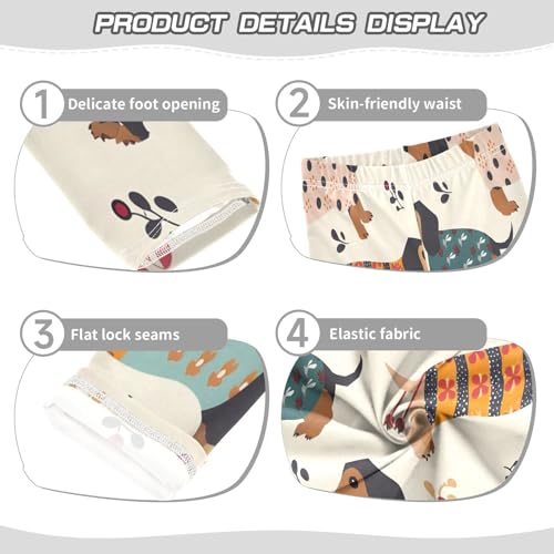 Bolaz Toddler Girls Leggings Printed Yoga Pants Leggings Dachshund for Kids3