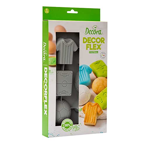 DECORA 9260406 MOLDE DE SILICONA FUTBOL 6 CAVIDADES