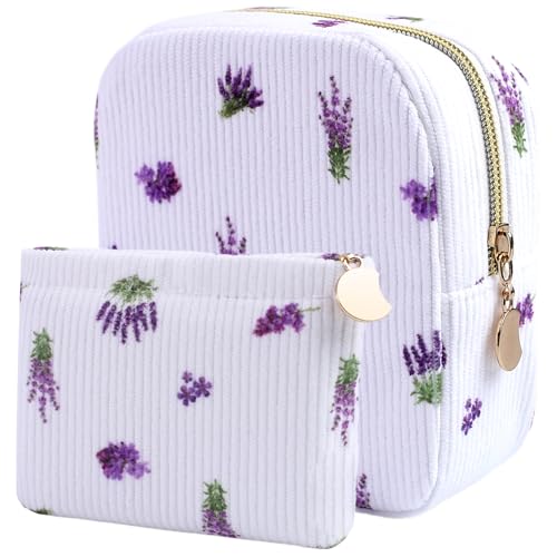 Image of 2-Pack Period Bag for Women Girls, Portable Corduroy Sanitary Napkin Storage Bag Period Pouch Small Discreet Menstrual Pouch, Sanitary Pads Period Kits Tampons Holder for First Period