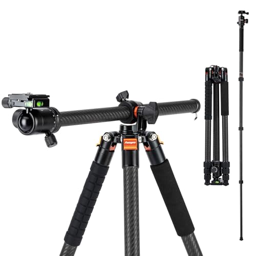 Trépied horizontal fibre de carbone Fotopro pour caméscope vidéo et reflex DSLR