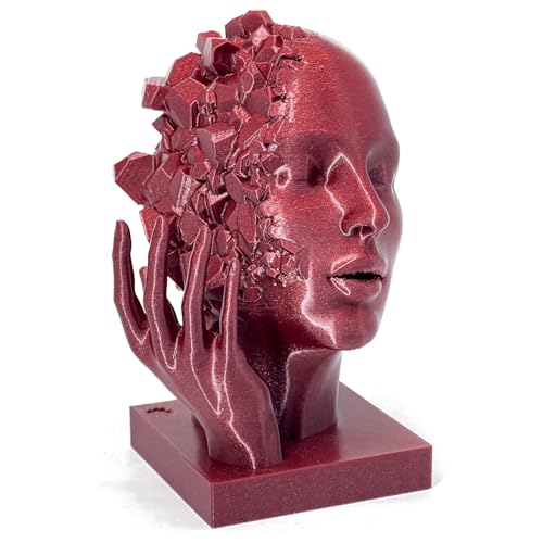 Image of Metal Wine Red Glitter PETG 1.75mm 1kg Shiny Smooth 3D Filament FDM AMS | Metallic finish Shiny Glitter surface High intensity Toughnes enhanced No tangle 1kg spool 2.2lbs for Printer Bambu Prusa