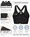 RUNNING GIRL Sports Bra for Women, Criss-Cross Back Padded Strappy Sports Bras Medium Support Yoga Bra with Removable Cups (2353D-Black,M)