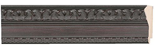Picture Frame Moulding (Wood) 100ft Bundle - Ornate Mahogany Finish - 2.5
