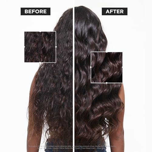 Kérastase Gloss Absolu Frizz-Glaze Cream, Leave-in Conditioner with Heat Protection, Anti-Frizz Styling and Curl Cream for Shine and Smoothness, Haircare for Women, 240 ml - Image 4