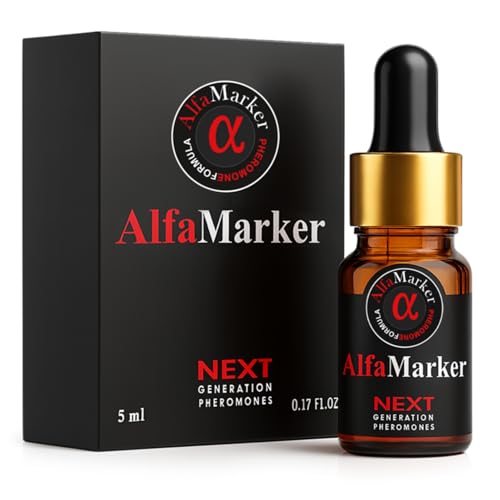 ALFAMARKER Concentrated Pheromone Cologne for Men. Pheromones Infused Original Extra Strength Formula, Premium Long-Lasting Perfume Oil for Men, 5 ml Travel Size, Feromonas para Hombres