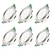LED Einbaustrahler 230V Dimmbar Ultra Flach 7W IP44 6er Set Bad Einbauleuchten,Warmweiß 3000K Neutralweiß 4000K Kaltweiß 5700K Einstellbar Deckenstrahler für Badezimmer Küche Wohnzimmer
