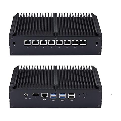 Kettop Quad Core I5 Firewall Mi8250L8 With 8250U Processor Onboard, Up To 3.4 Ghz Barebones Fanless 8 Gigabit Lan, Aes-Ni Firewall Micro Appliance/Mini Pc Cover
