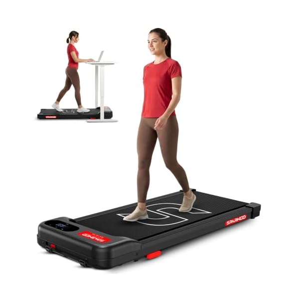 Sparnod Fitness STH-3001 Walking Pad for Home Use, 2.5 HP Motor 1–6 km/h Speed, Manual Incline 2 Levels, LED Display for Time, Distance, Speed & Calories, Compact Treadmill, 90kg Max Weight 1 Sparnod Fitness STH-3001 Walking Pad for Home Use, 2.5 HP Motor 1–6 km/h Speed, Manual Incline 2 Levels, LED Display for Time, Distance, Speed & Calories, Compact Treadmill, 90kg Max Weight