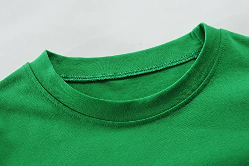 DDSOL Girl Toddler St Patricks Day Shirt Shamrock Clover Bow Cotton Long Sleeve T-Shirt Lucky Girl Irish Tee Top Kid Clothes3