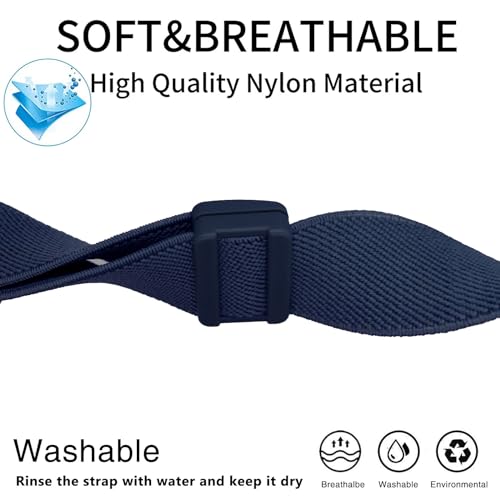 YOOSIDE 2-Pack Elastic Nylon Watch Strap for Garmin Instinct 2 Solar - Image 4