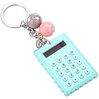 Vbestlife Mini Calculadora Infantil Portátil Lindo Estilo Forma de Galleta de Llavero Calculadora Color Caramelo de Bolsillo (Verde)