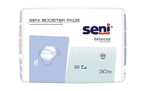Seni Unisex Booster Pad Breathable 25" L S-NO30-PB1, 30 Ct