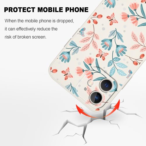 Coque mince iPhone 12 Mini fleur blanche souple antichoc LEECG
