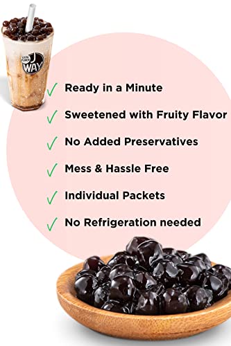 J Way Instant Boba Bubble Pearl (Classic Milk Tea With Brown Sugar Boba, 6 Servings) #TOP2