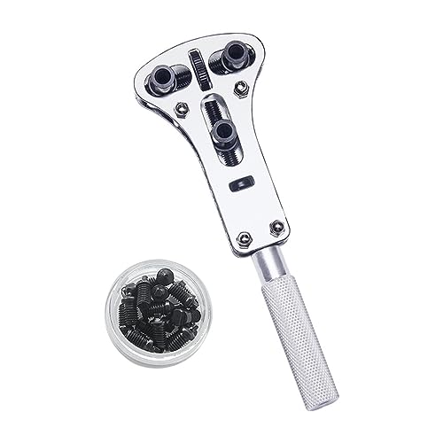 CLLBANT 34 mm 55 mm Uhrenreparatur-Werkzeug-Sets, Uhrenboden-Öffner, Verstellbarer Schraubenschlüssel, Reparaturwerkzeug, Uhrenboden-Öffner