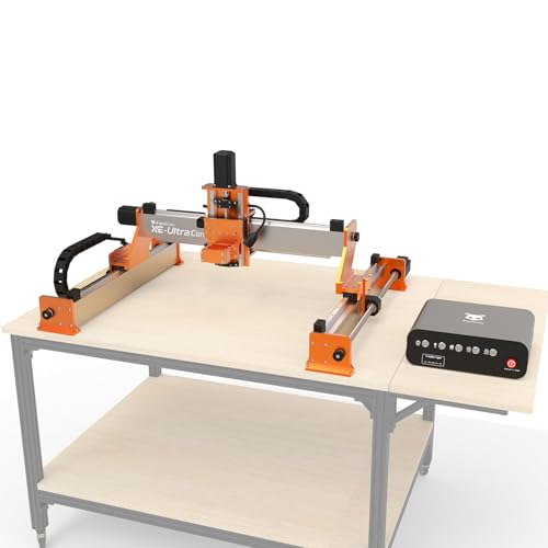 FoxAlien XE-Ultra Core Desktop CNC Router Machine 17x17in Active Area with NEMA 23 Closed-Loop Stepper Motor Large Benchtop Engraving & Milling Machine for Wood Aluminum Carbon Fiber DIY Projects