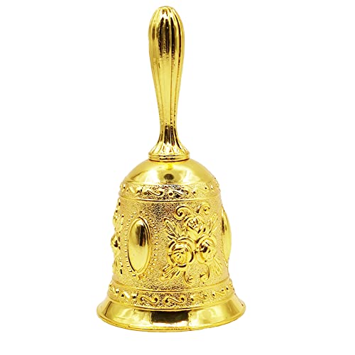 Fayemoon Campana De Mano,Campana De Llamada De Aleación De Zinc, Campanillas de Metall, Metal té Mano Bell, para La Escuela, Recepción Cena Servicio De Hotel Decora Hogar Cover