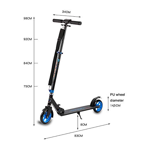 Lowest Prices! PLLP Child Foldable Scooter-Scooter Kick Folding Adult Kick with Adjustable Handle, S...