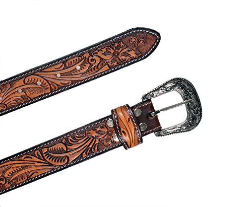 Western Beaded Genuine Leather Belt For Men and Women 30HQ1064