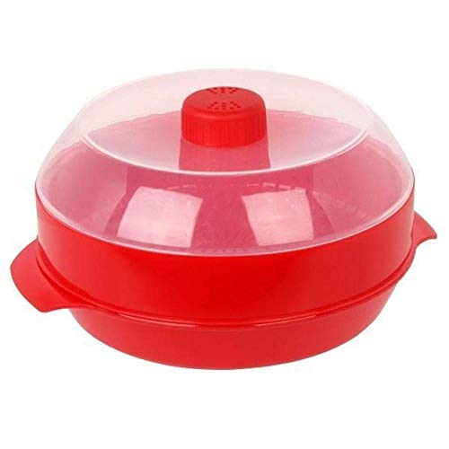 Microwave Steamer Multi-Purpose Use For Healthy Cooking - Quick Fast Vegetables Meats Poultry or Fish - Vented Knob -No Oil Needed BPA FREE 42 oz Capacity