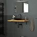 Produktbild ML-Design 2er Set Wandkonsole für Waschtisch, 300x150 mm, Schwarz, Stahl, Design Waschtischhalterung, Wandhalterung Unterbau für Waschtischplatte, Konsolenträger Regalträger Regalhalter Handtuchhalter
