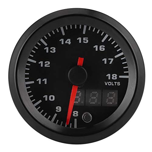 電圧計、12Vレーシングカー用ブラックカーメータープロフェッショナル