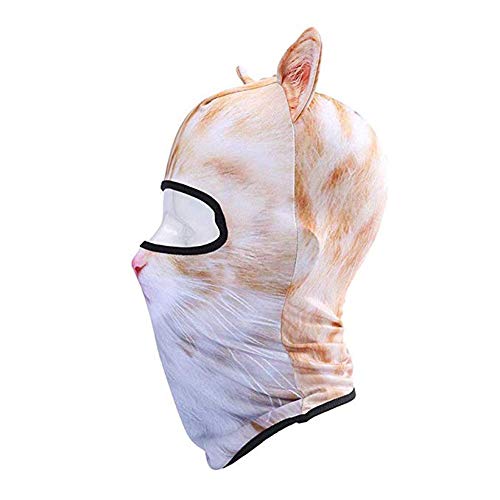Image of Cat Balaclava,Dog Balaclava,Halloween Hat,Cute Full Face Hood Mask Animal Ski Mask for Hiking Riding Sports Outdoor