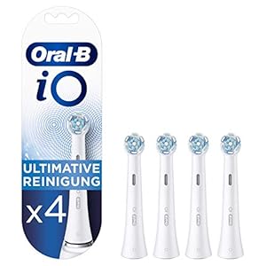 Oral-B iO Ultimative Reinigung Aufsteckbürsten für elektrische Zahnbürste, 4 Stück, ultimative Zahnreinigung mit iO Technologie, Zahnbürstenaufsatz für Oral-B Zahnbürsten