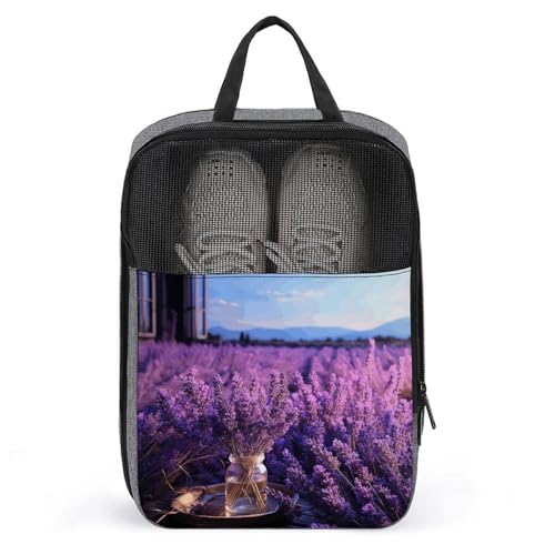 Sac à chaussures lavande pour organiser la salle de bain et le voyage avec élégance