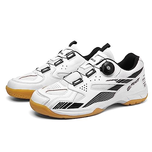 Zapatos de bádminton cómodos para squash y pickleball masculino blanco 5