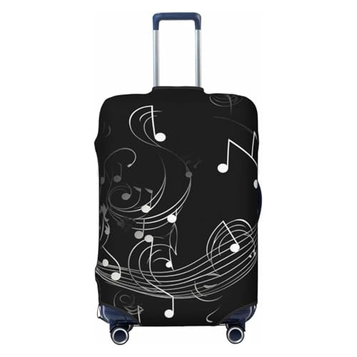 Travel Luggage Cover Black note Suitcase Protector Elastic Washable Stretch Suitcase Protector Anti-Scratch Travel Suitcase Cover Fit 18-32 Inch Luggage