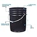 Hudson Exchange Premium 90 Mil HDPE Bucket with Handle and Rieke Lid, 5 gal, 6 Pack, Multiple Colors (Black)