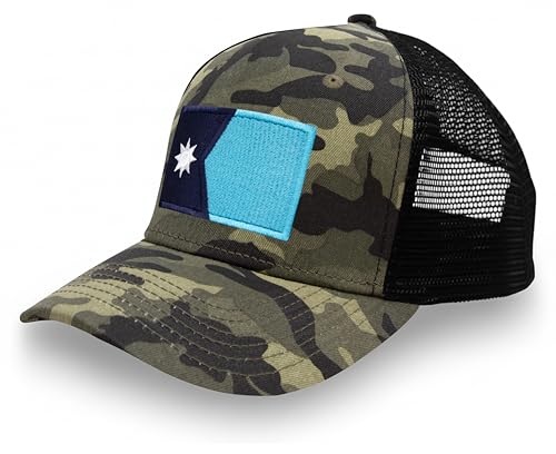 Image of International Tie State Hat for Men and Women, Adjustable Snapback Trucker Baseball Cap with Embroidered Patch