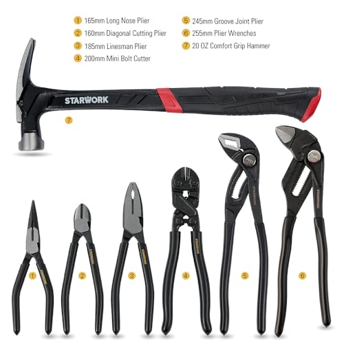 Image of STARWORK TRUE MECHANIC 306-Piece Mechanics Tool Set and Socket Set, Comprehensive Tool Kit, Automotive Repair Tool Set, 【Pliers Wrench】, Professional